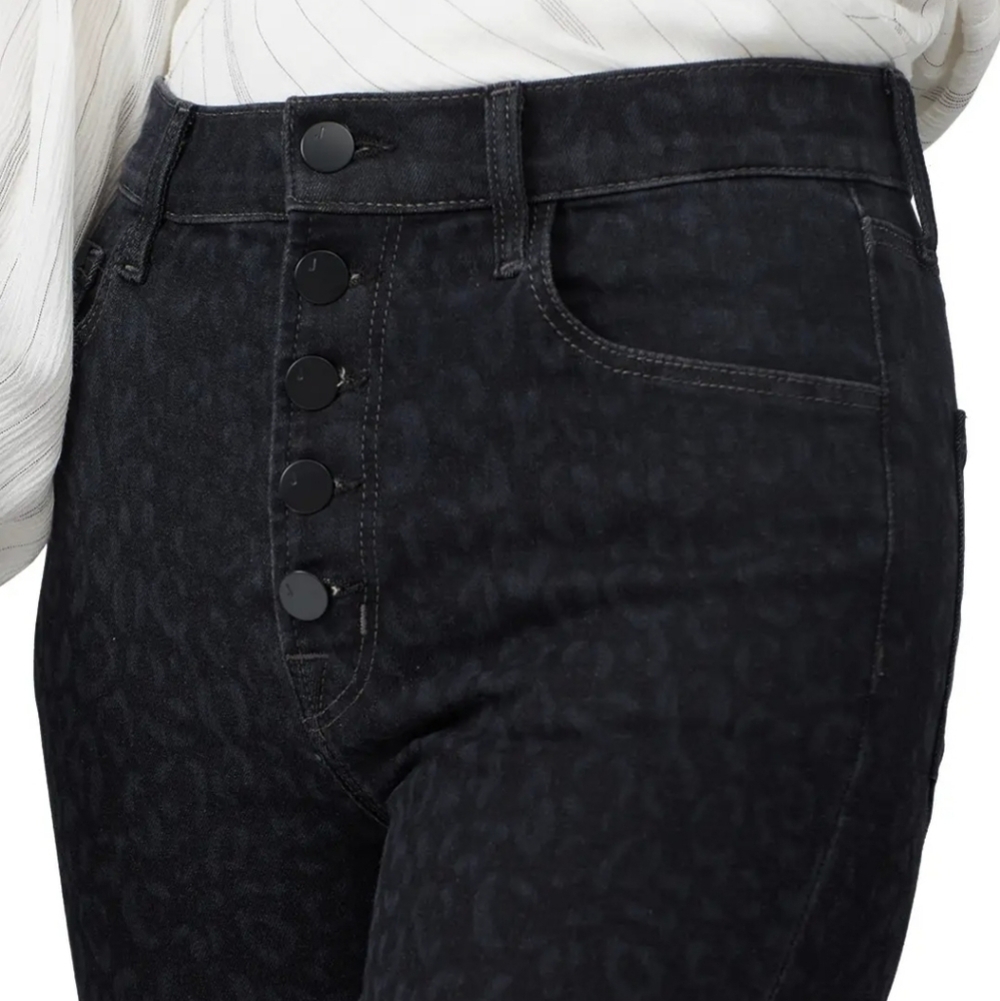 J Brand Lillie Black Leopard Print High Rise Crop… - image 3